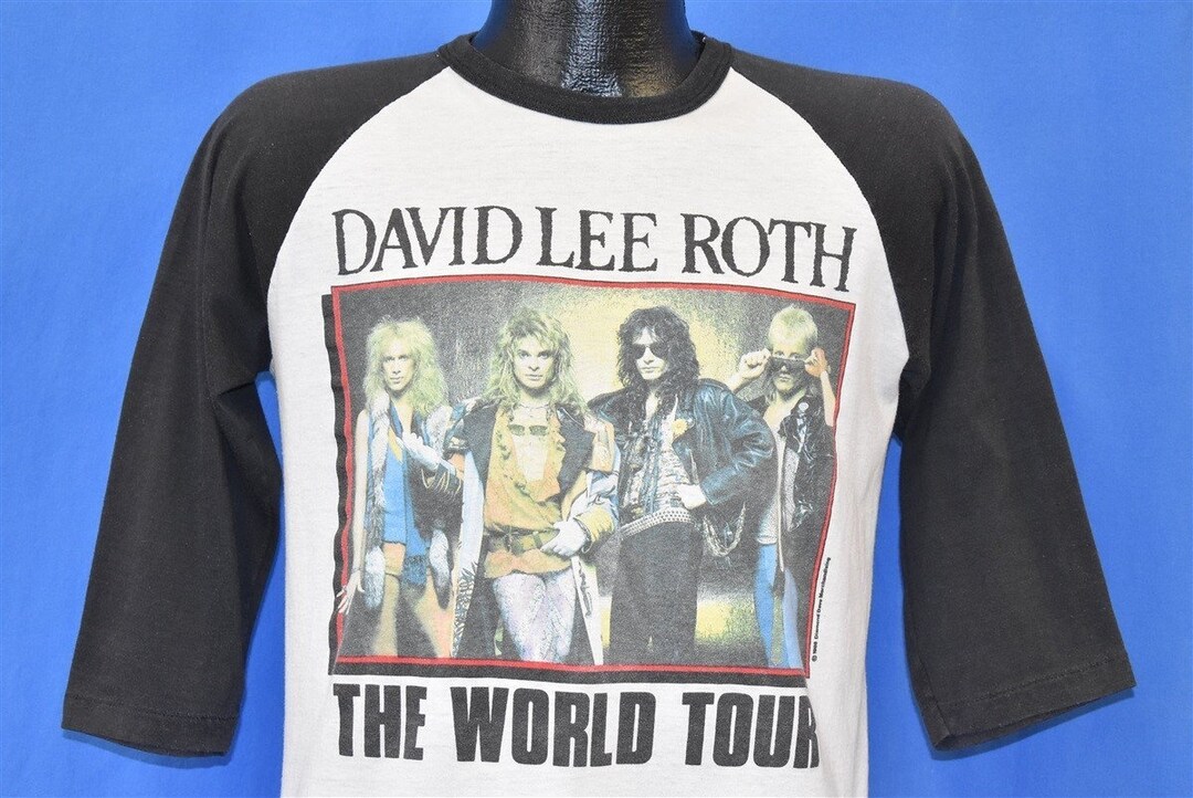 80s David Lee Roth World Tour T-shirt Medium - Etsy