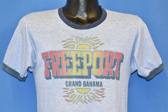 70s Freeport Grand Bahama Sunset Ringer Soft Thin
