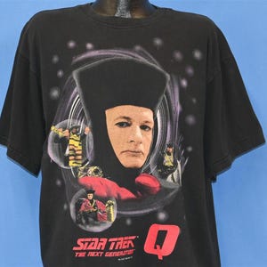 90s Star Trek The Next Generation Q Continuum TNG John De Lancie t-shirt Large