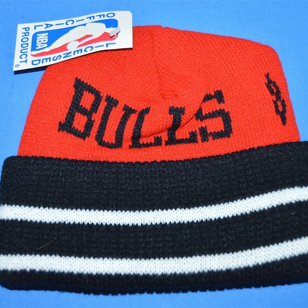 Bonnet en tricot Chicago Bulls des années 80, neuf avec étiquettes