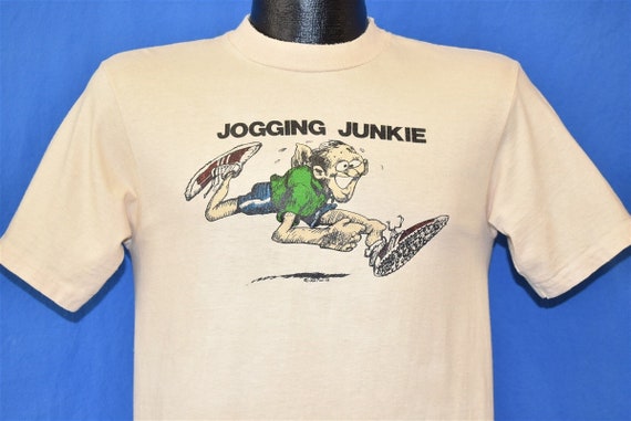 70s Jogging Junkie Funny t-shirt Small