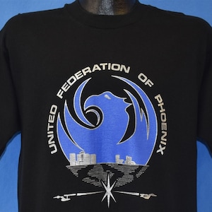 80s United Federation Phoenix UFP Star Trek Fan Club t-shirt Large