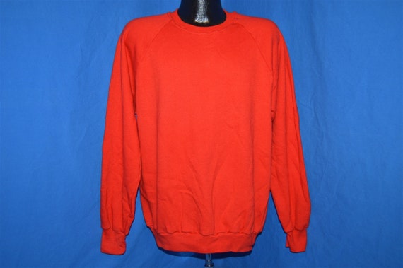 80s JERZEES Blank Red Crewneck Sweatshirt Extra L… - image 2