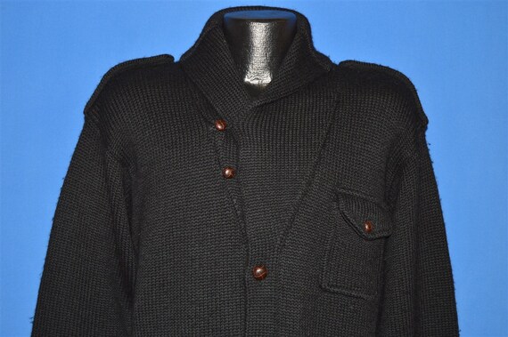 90s Ralph Lauren Shawl Collar Wool Cardigan Medium
