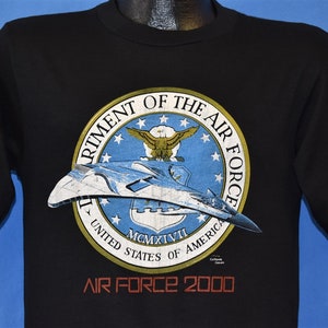 90s Air Force 2000 Thunderbirds USA Tour Air Show Military Planes t-shirt Medium