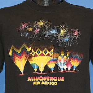 90s Albuquerque Hot Air Balloon Fiesta New Mexico Festival Black t-shirt Medium