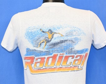 Floride 80s Radical Surfing Ocean Pocket T-shirt effet vieilli recto-verso Petit