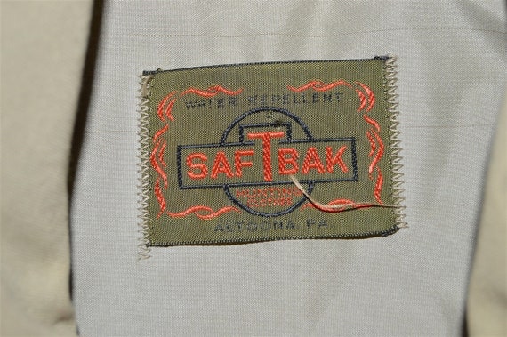 80s Saf-T-Bak Khaki Water Repellent Hunting Jacke… - image 5