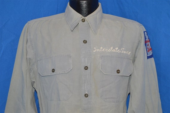 40s Interstate Lines New Hampshire Work Shirt Smal
