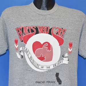 80s Heart Institute of the Desert Who Care Rancho Mirage California Promo t-shirt Medium