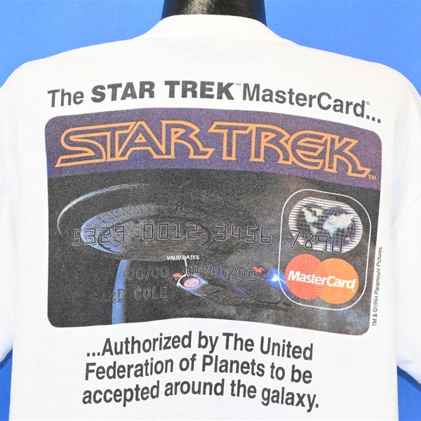 90s Star Trek MBNA Mastercard Funny Trekkie TV Show Camiseta con tarjeta de crédito Extra Grande