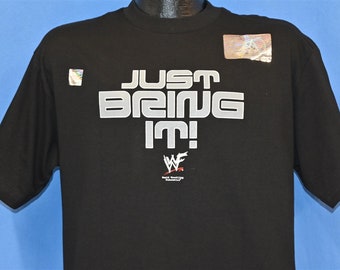 Maglietta Y2K Dwayne The Rock Johnson WWF Just Bring It Deadstock