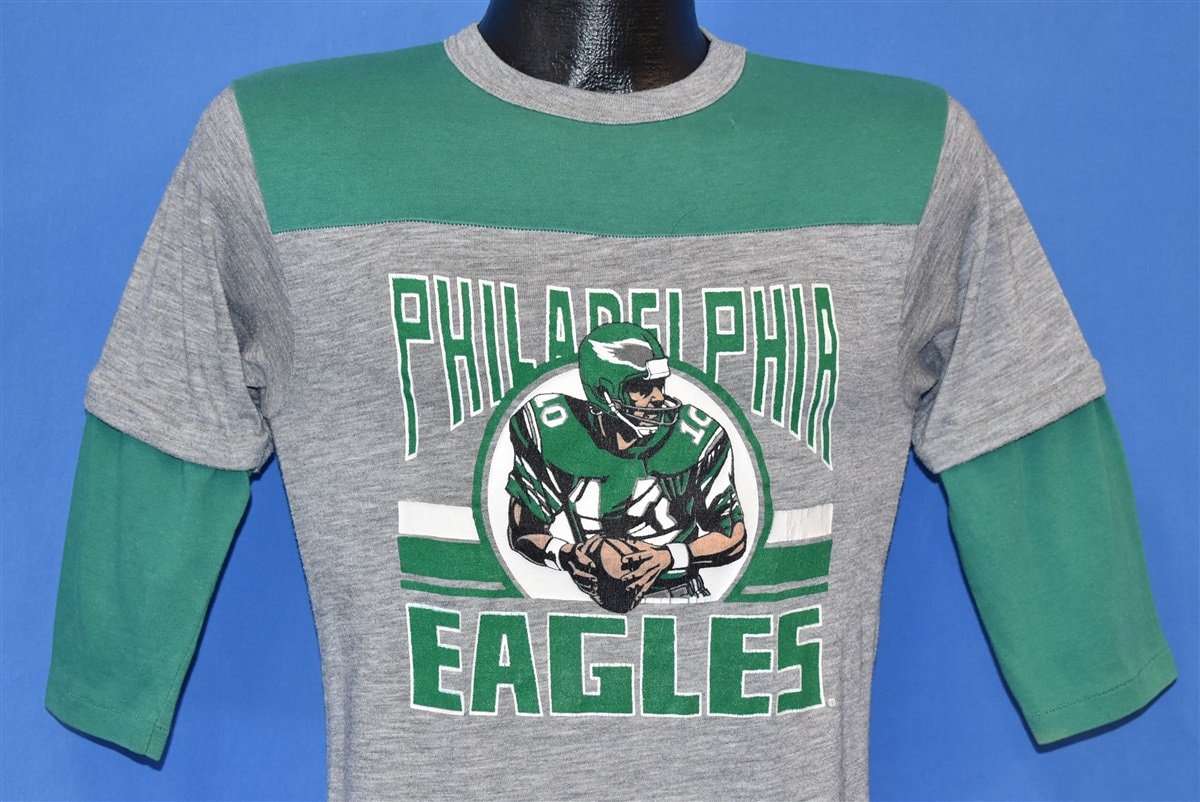 Philadelphia Eagles Throwback V-Logo Kelly Green T-Shirt