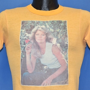 70s Farrah Fawcett Iron On Promo Yellow t-shirt Extra Small