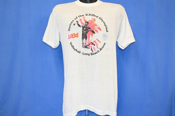 Photo De Presse Originale 1984 Match De Volleyball Aux JO De Los Angeles Long Beach - Noir Et Blanc