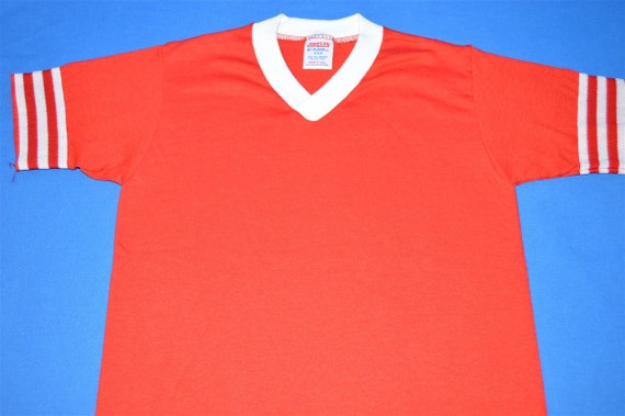 80s Red White Blank Athletic Jersey Ringer T shirt Youth Small Etsy