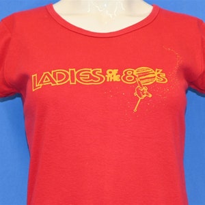 80s Ladies of the Eighties Red Yellow Logo t-shirt Women&#39;s Small