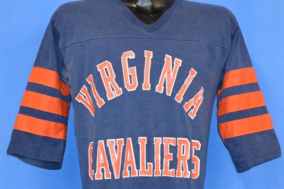 80s University of Virginia Cavaliers NCAA Striped… - image 1