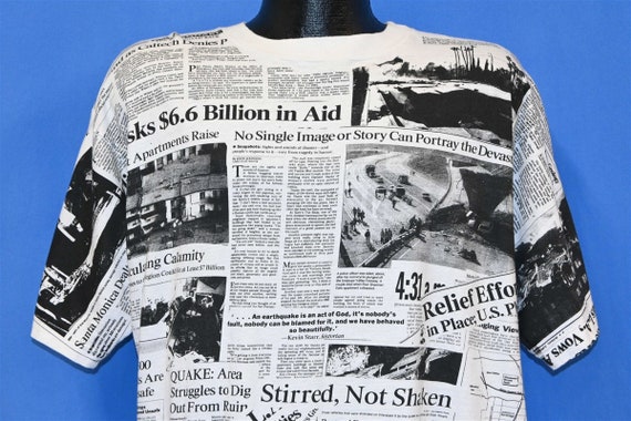 90s Northridge Earthquake 1994 Newspaper All Over Print
