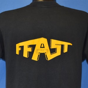 80s Jay Fuzzy Letters FFAST Screen Stars 2 Sided t-shirt Large