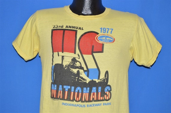 70s US Nationals NHRA 1977 Drag Racing t-shirt Sm… - image 1