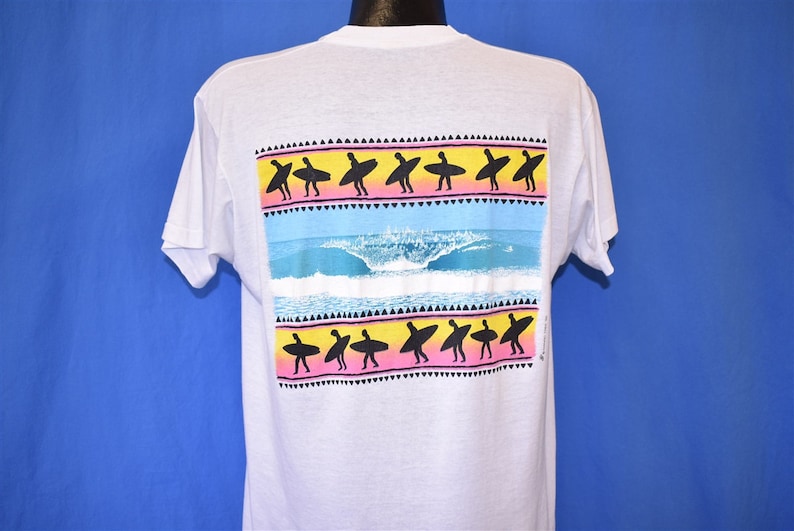 80s Florida Oceanographic Society Surfing t-shirt Large