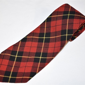 60s Wool Tartan Plaid Necktie