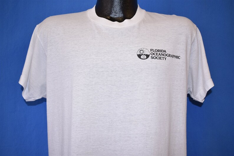 80s Florida Oceanographic Society Surfing t-shirt Large