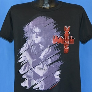 Vtg 1987 Paul Young Concert T-shirt White M/L 80s New Wave