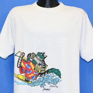 80s B Kliban Fat Cat Lolo Beer Crazy Shirts Hawaii Waterski Cartoon t-shirt Medium