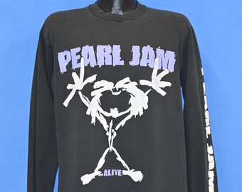 90s Pearl Jam Alive Grunge Rock Band Debut Single Eddie Vedder Long Sleeve t-shirt Large