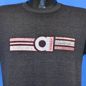 80s Adidas Trefoil Logo Three Stripe Company Distressed Thin t-shirt Medium