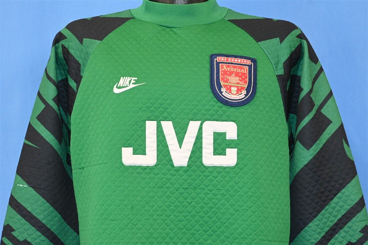 90s Nike Arsenal Football Club JVC Soccer Goalie Green