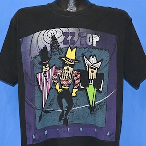 Vintage 90s ZZ Top Antenna Tour Shirt - Sz XL - Concert Tee