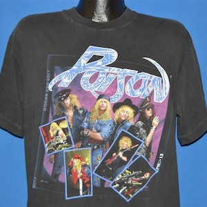 80s Poison Open Up And Say... Ahh! Album t-shirt Large