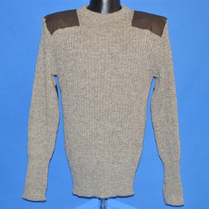 80s LL Bean Brown Wool Rib Knit Sweater Medium image 2