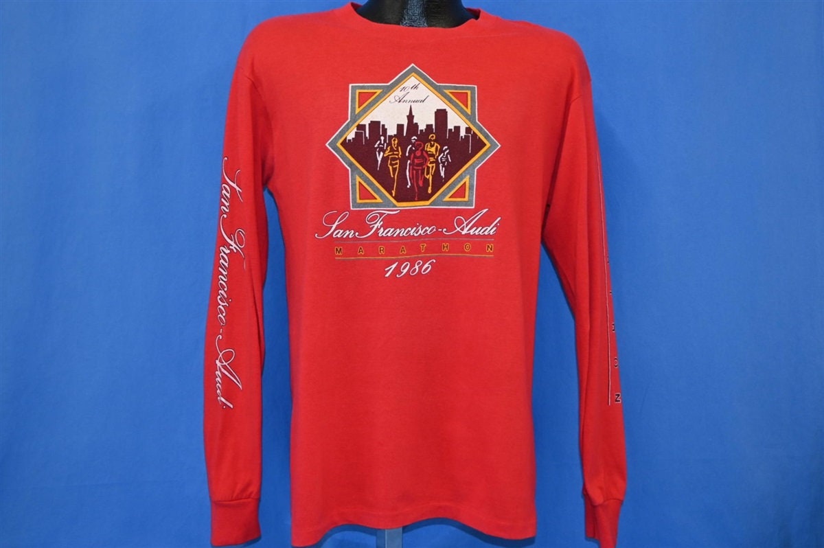 80s 10th Annual San Francisco Audi Marathon 1986 Long Sleeve Road