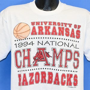 90s Arkansas Razorbacks 1994 NCAA Basketball Champions College University t-shirt Large