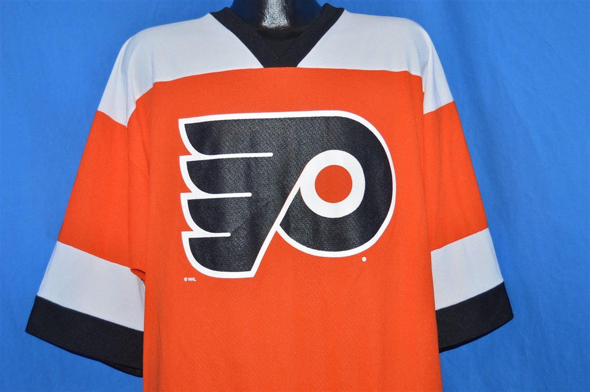 90s Philadelphia Flyers NHL V-Neck Jersey Youth Extra Large - The Captains  Vintage