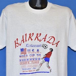 90s USA FIFA World Cup 1994 Bairrada Restaurant Newark New Jersey t-shirt Large