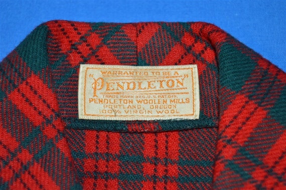 50s Women's Red Pendleton Wool Plaid Suit Jacket … - image 3