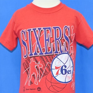 90s Philadelphia 76ers Sixers NBA Basketball Team t-shirt Youth Small