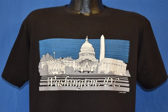 80s Washington DC Monuments White House Tourist t-