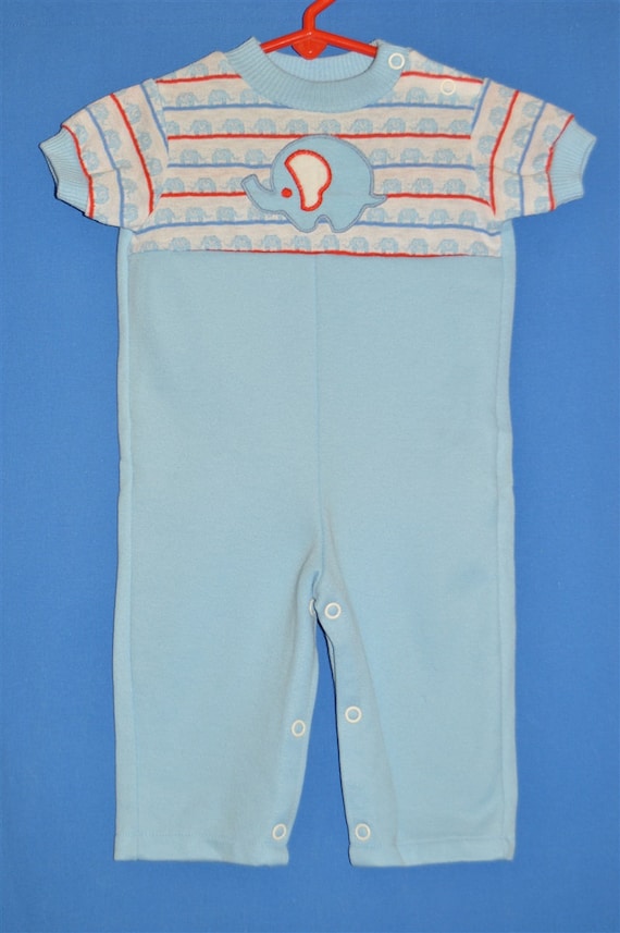 80s Elephant Onesie Baby 6-9 Months