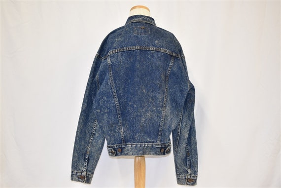 90s Levis Blue Acid Wash Trucker Type 3 Jacket Yo… - image 5