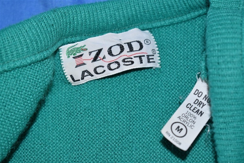 70s Izod Lacoste Teal Green Pullover Sweater Crocodile Medium - Etsy