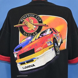 90s Winston Cup Roll Up Sleeve NASCAR Racing Cal Cru Cotton Pocket t-shirt Extra Large