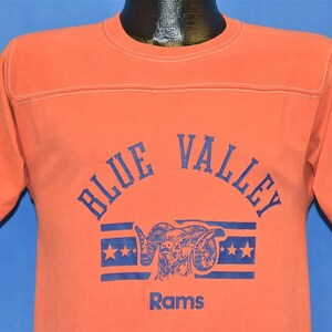 80s Blue Valley Rams High School Jersey T-shirt Medium - Etsy