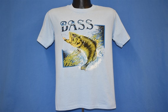 Buy 90s Largemouth Bass Fish Fisherman Angler Fishing Blue T-shirt Medium  Online in India 