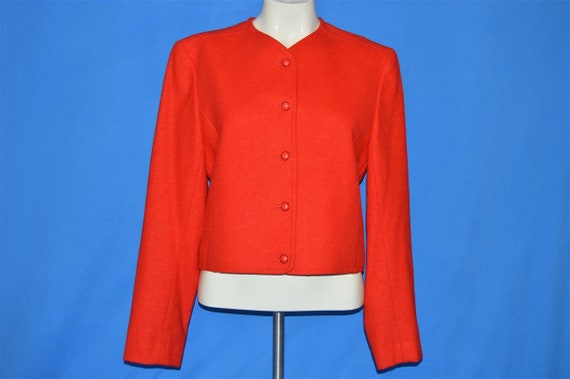 80s Pendleton Red Wool Suit Jacket Women's Size 1… - image 2